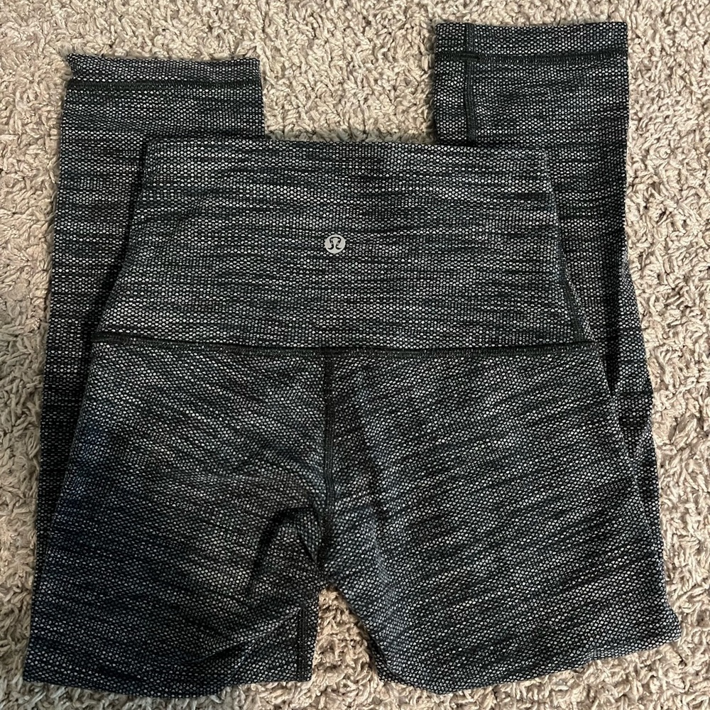 Lululemon Athletica Black Leggings with Wide Waistband